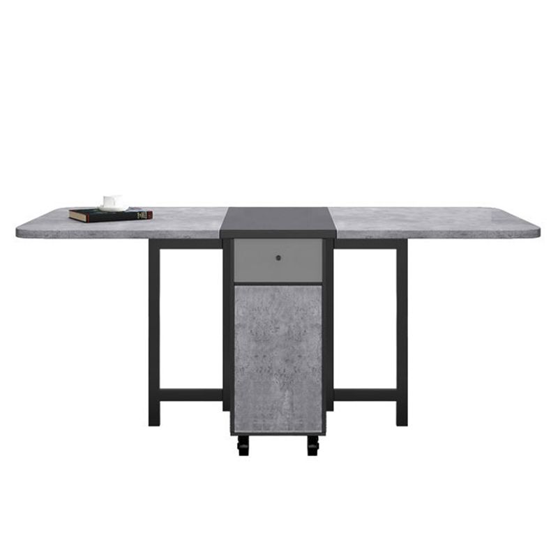 Contemporary Style Folding Dining Table Rectangle Table for Home