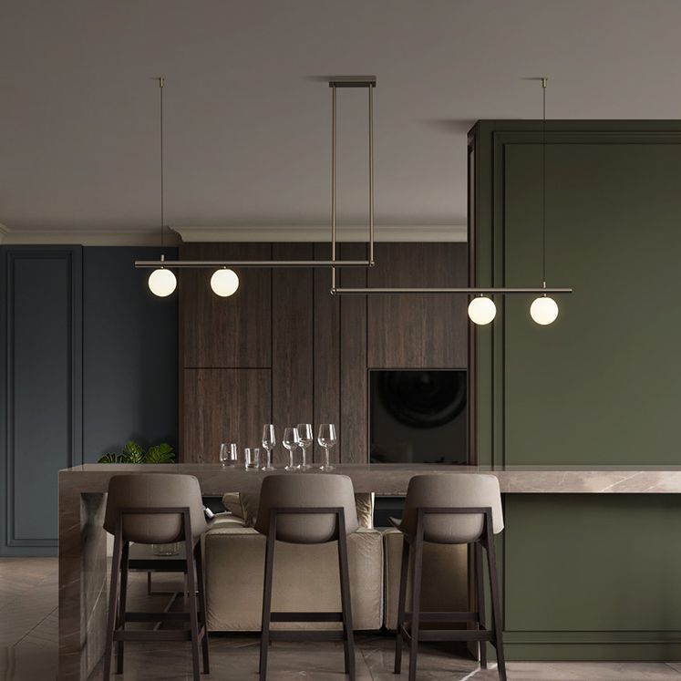 3 Light Kitchen Island Pendant Linear Chandelier Contemporary Island Lighting