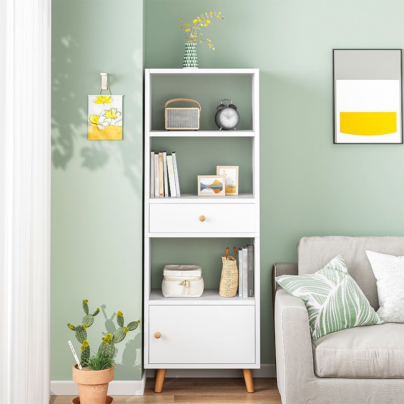 Libreria standard in legno fabbricato scandinavo libreria aperta verticale con porta