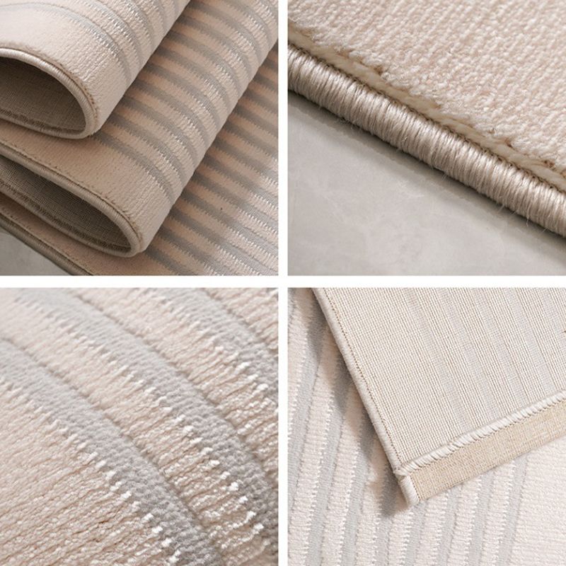 Light Gray Modern Rug Polyester Irregular Fringe Rug Washable Rug for Living Room