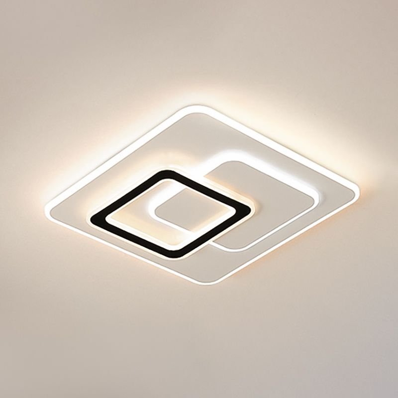 Plafonnier LED en forme de géométrie, moderne, en fer, 3 lumières, montage encastré, pour chambre à coucher