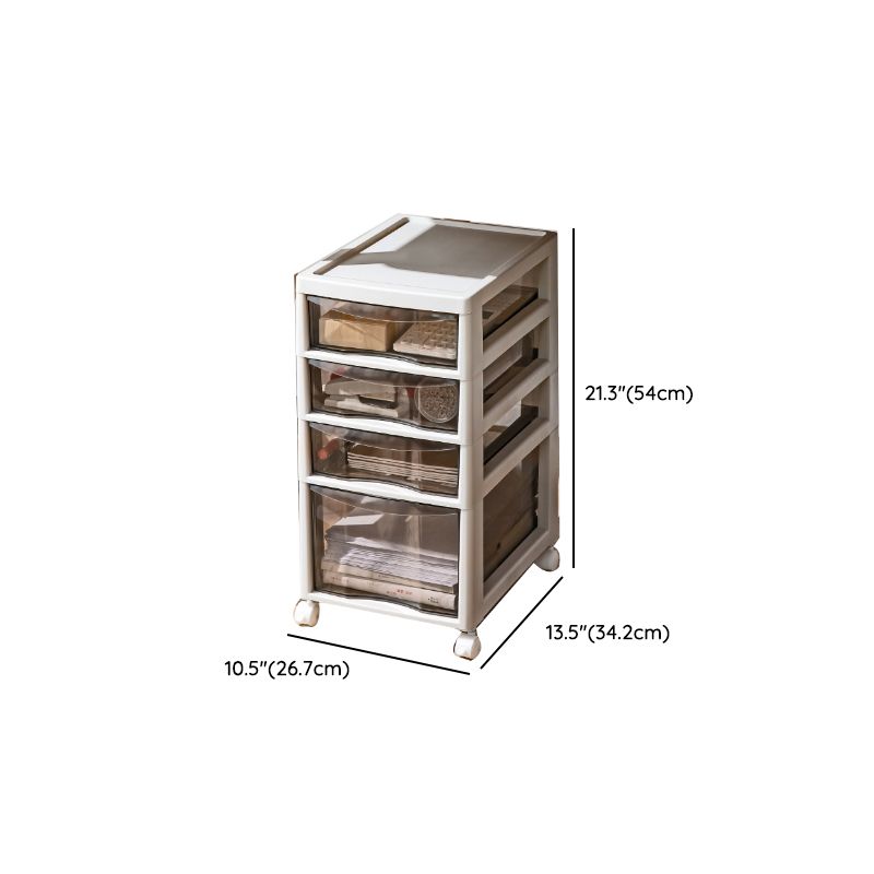 Modern Vertical Filing Cabinet Transparent Plastic Drawers File Cabinet