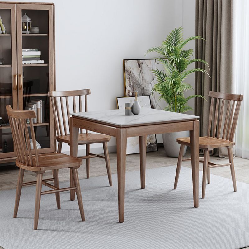 1/5 Pieces Modern Sintered Stone Top Square Dining Set for Home