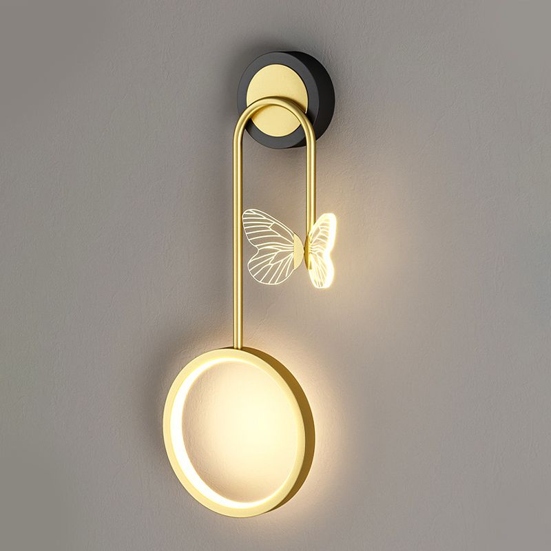 Modern Wall Mount Light Fixture 2 Light Wall Light Sconce in Gold for Dining Room