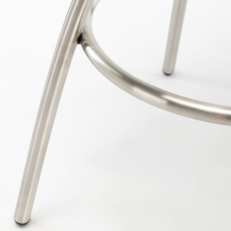 Contemporary Style Faux Leather Barstool Low Back Counter Bar Stool for Home