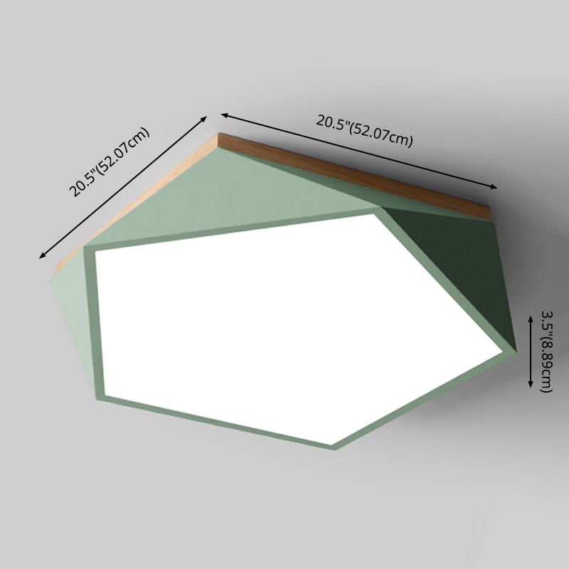 Lampe LED moderne Macaron encastré Pentagone pour salon chambre à coucher