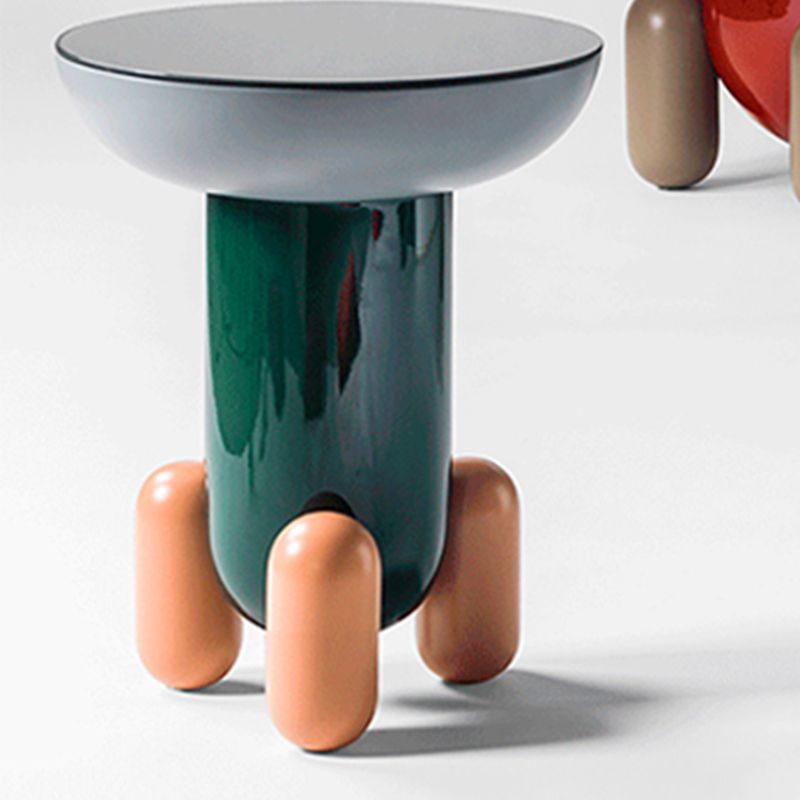 Scandinavian Round Coffee Table Abstract Base Cocktail Table