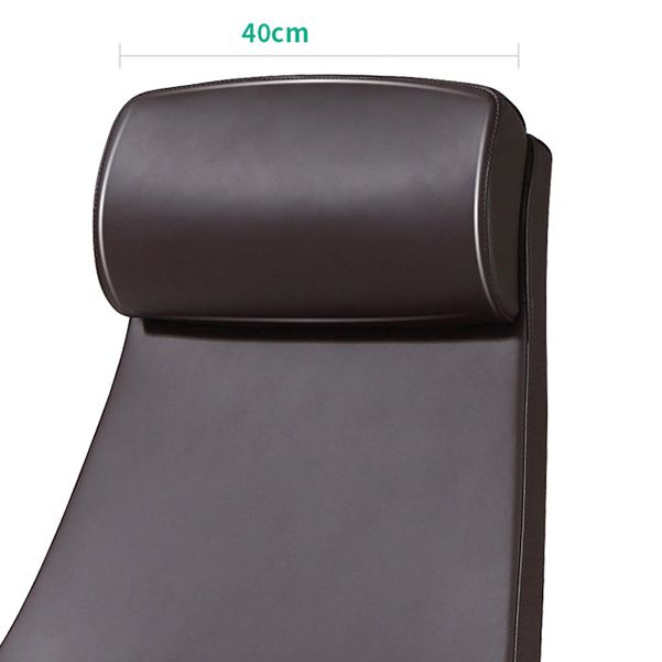 Modern Fixed Arms Swivel Chair Chrome Frame Leather Management Office Chair