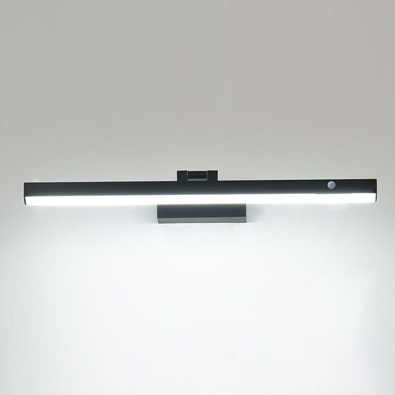 Minimalist Style LED Wall Mounted Vanity Light Metal Simple Bathroom Vanity Sconce Acrylic Shade