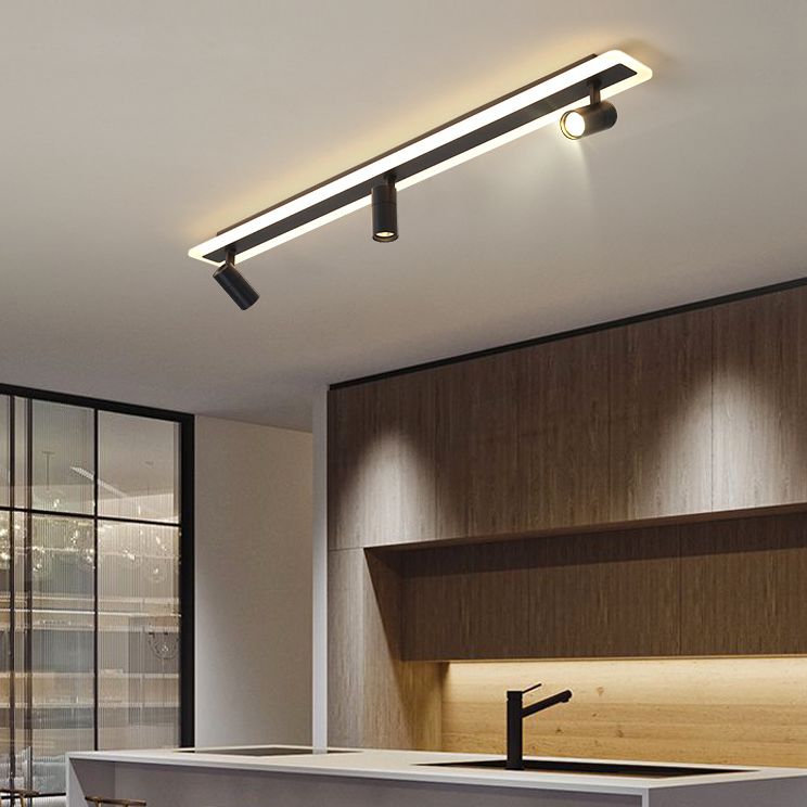 LED Ceiling Track Lighting Led Track Lighting Linear Flush Mount Ceiling Light with Spotlight for Shopping Mall or Cloth Shop