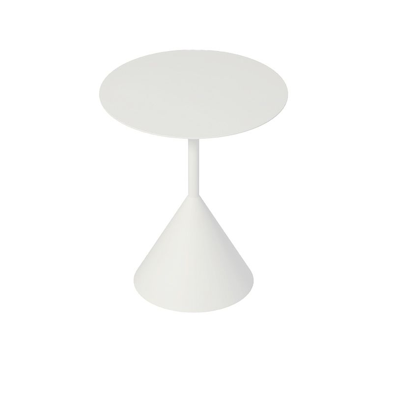 Mid-Century Modern Black/White Cocktail Table Round Coffee Table