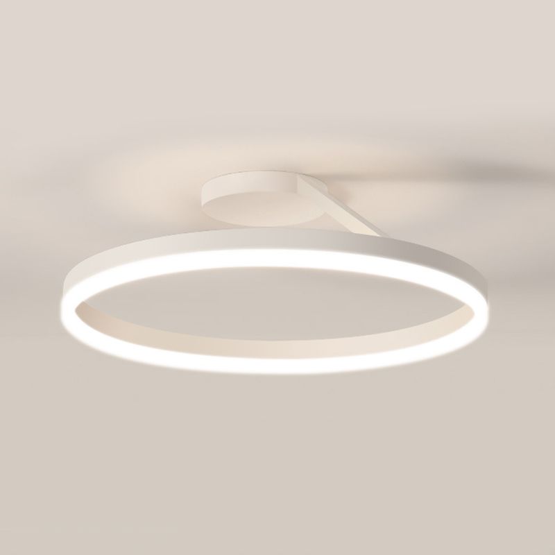 Metal Circular Mount Lighting Simplicity 1 Light Flush Mount Fixture