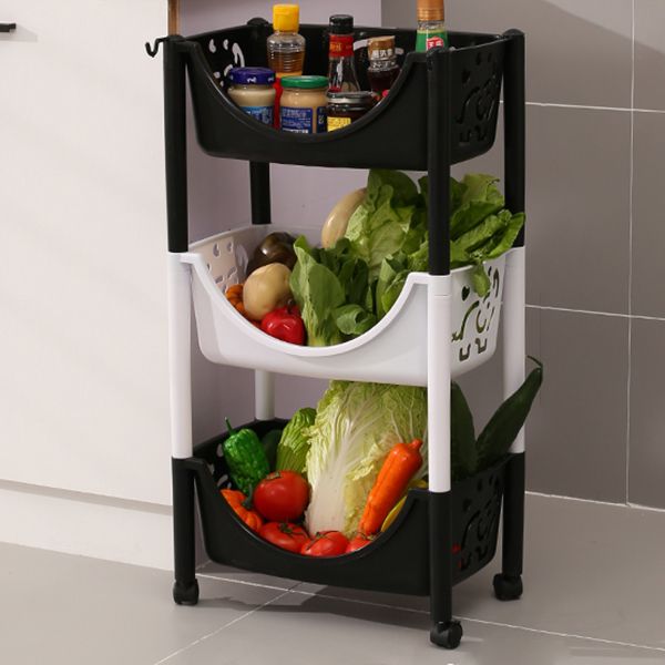 Contemporary Plastic Bookshelf Open Back Vertical Bookcase for Home