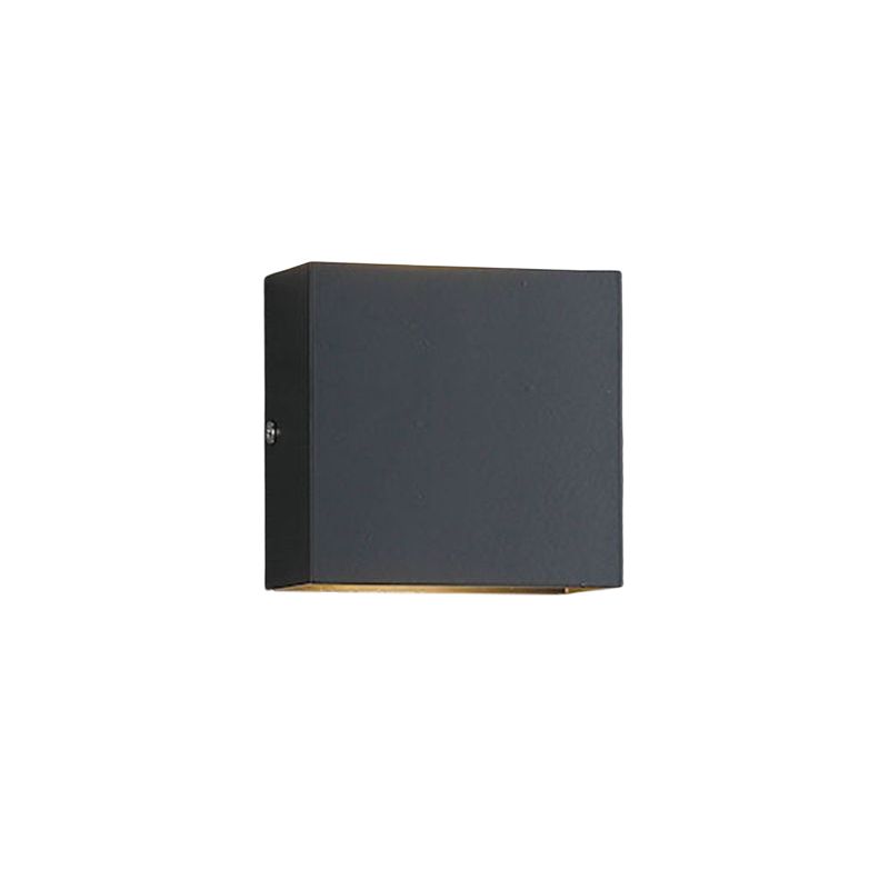 2-Light Square Wall Light Fixtures Modern Style Metal Wall Mount Lamp