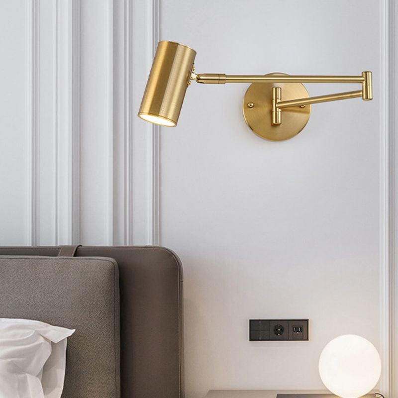 Cylinder Wall Light Sconces Modern Metal 1 Light Wall Mounted Lamp for Bedroom