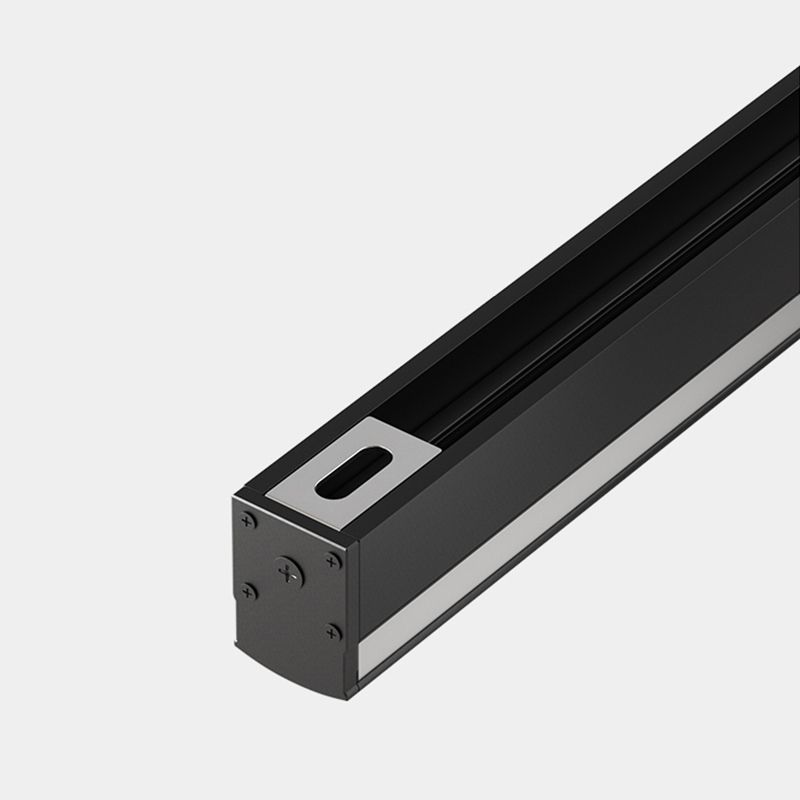 Modern Minimalist Style Linear Flush Mount Wall Sconce Aluminum Wall Mount Light Fixture in Black Finish