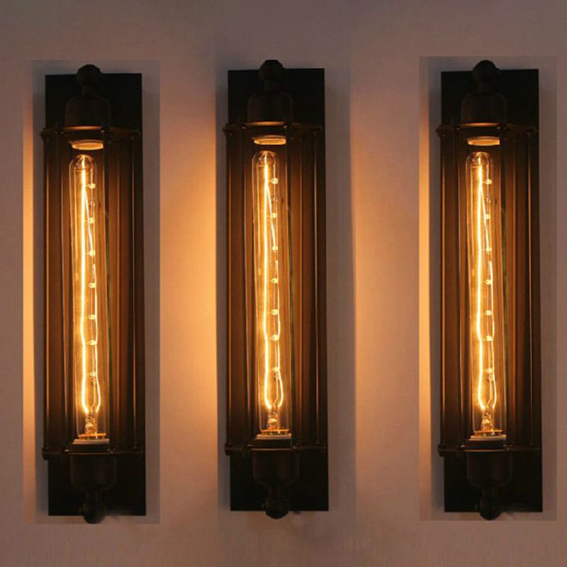 Metal Geometric Sconces Indoor Industrial 1 Light Wall Light Fixture