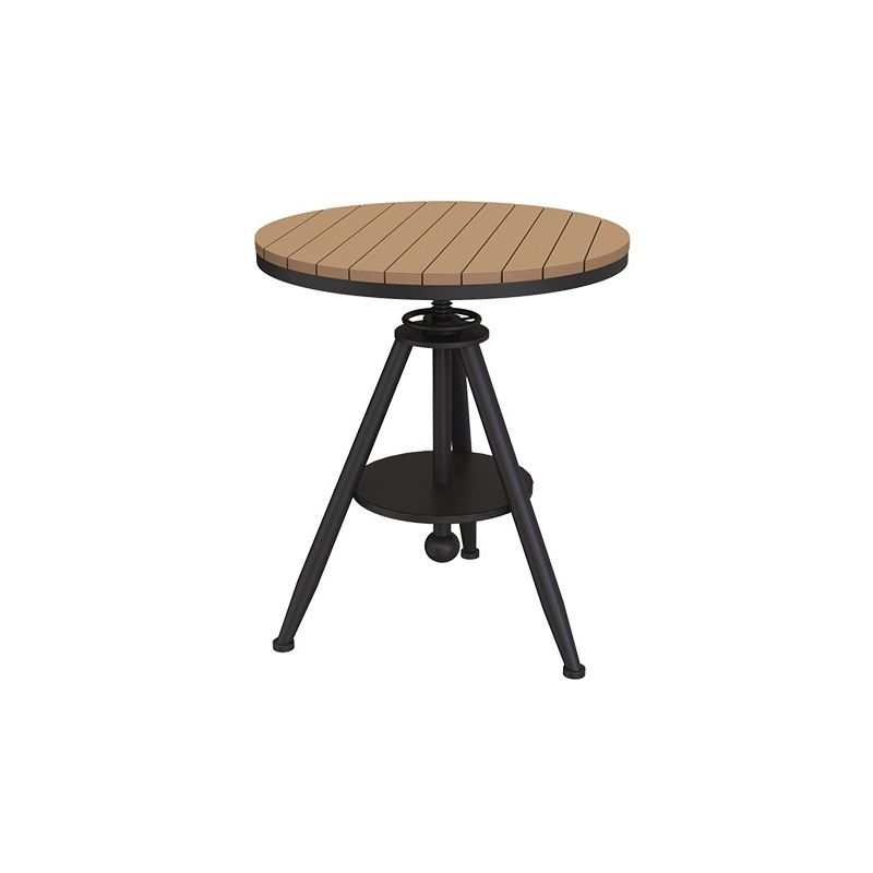 Modern Outdoor Dining Table Set 1/3/4/5 Pieces Round Wood and Metal Dinette Set