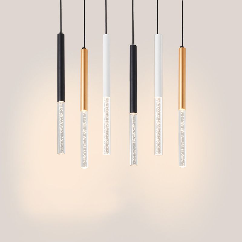 Blasenrohr -Federung Licht moderne Acrylschlafzimmer LED Hängende Leuchte