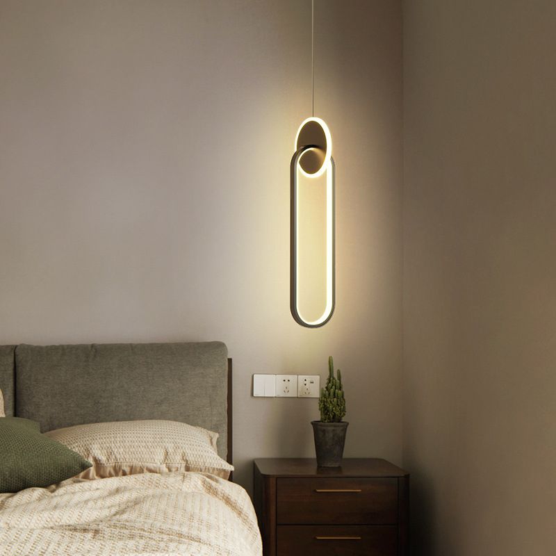 Minimalism LED Hanging Ceiling Light Metal 1-Light Ceiling Pendant Light