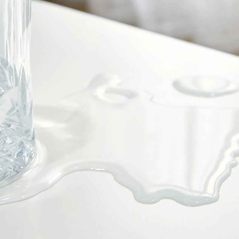 11"H Contemporary Coffee Table Solid Wood White Coffee Cocktail Table