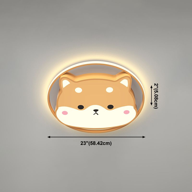 Plafoniere a LED con animali adorabili. Apparecchio di illuminazione per camera da letto per bambini in stile moderno