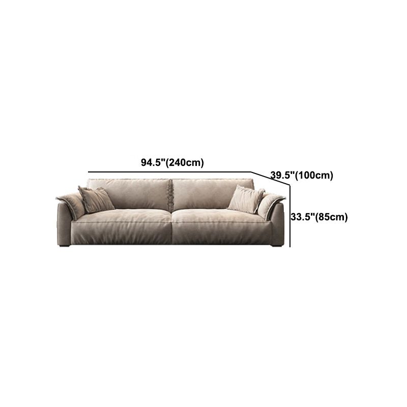 Pillow Top Arm Sectionals Velvet Sofa with Cushion Back for Apartment