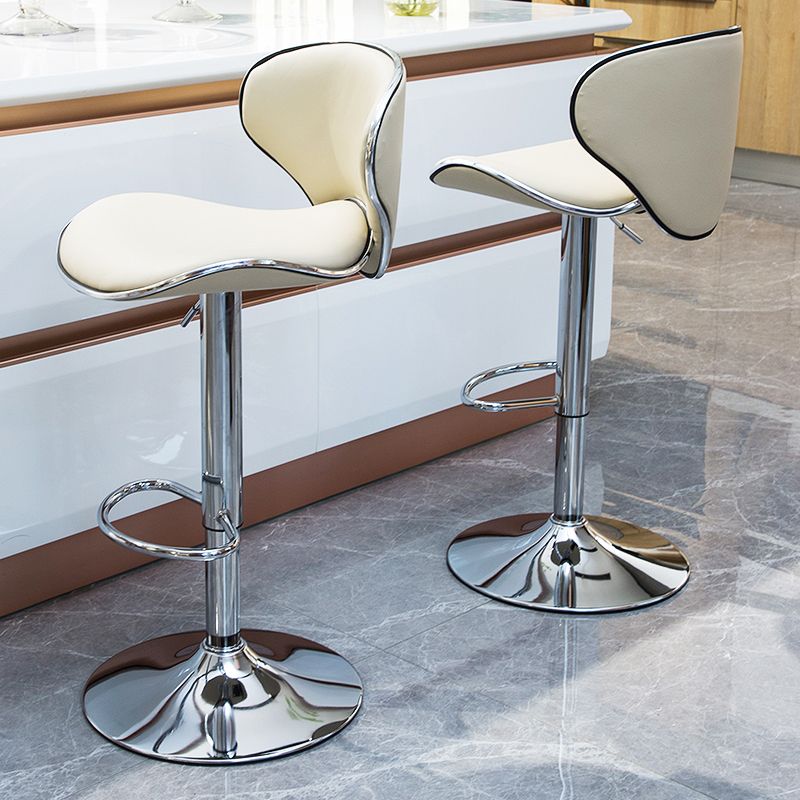 Indoor Nordic Bar Stool Adjustable Height Swivel Armless Stool