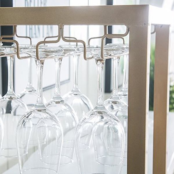 Bar Height Pub Table Glam Rectangle Solid Wood Bar Table with Storage