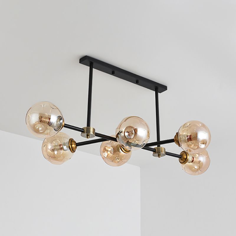 6-Light Contemporary Pendant Lights Global Glass Pendant Lighting Fixtures
