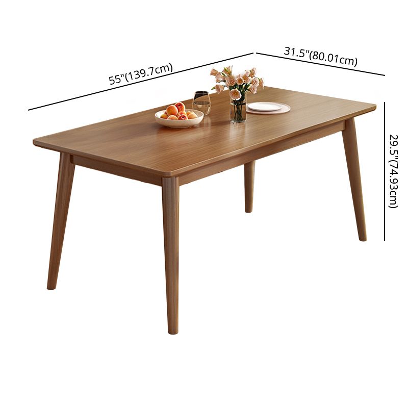 Modern Style Solid Wood Dining Set with Standard Height Table and 4 Legs Base for Home Use