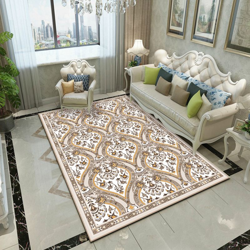 Splendor Traditional Rug Multi-Color Floral Carpet Non-Slip Washable Stain Resistant Rug for Living Room