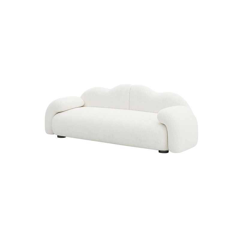 32.38" D Wool Sofa Modernism Pillow Top Arm Seating in White