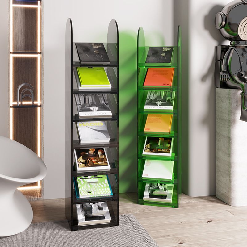 Modern Bookshelf Closed Back Standard Acrylic Bookcase for Study Room