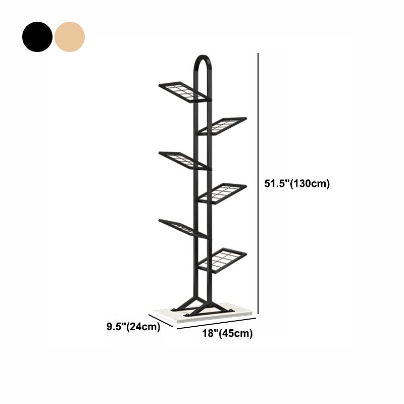 Minimalist Style Open Shelf Bookcase in Metal Material Shelves