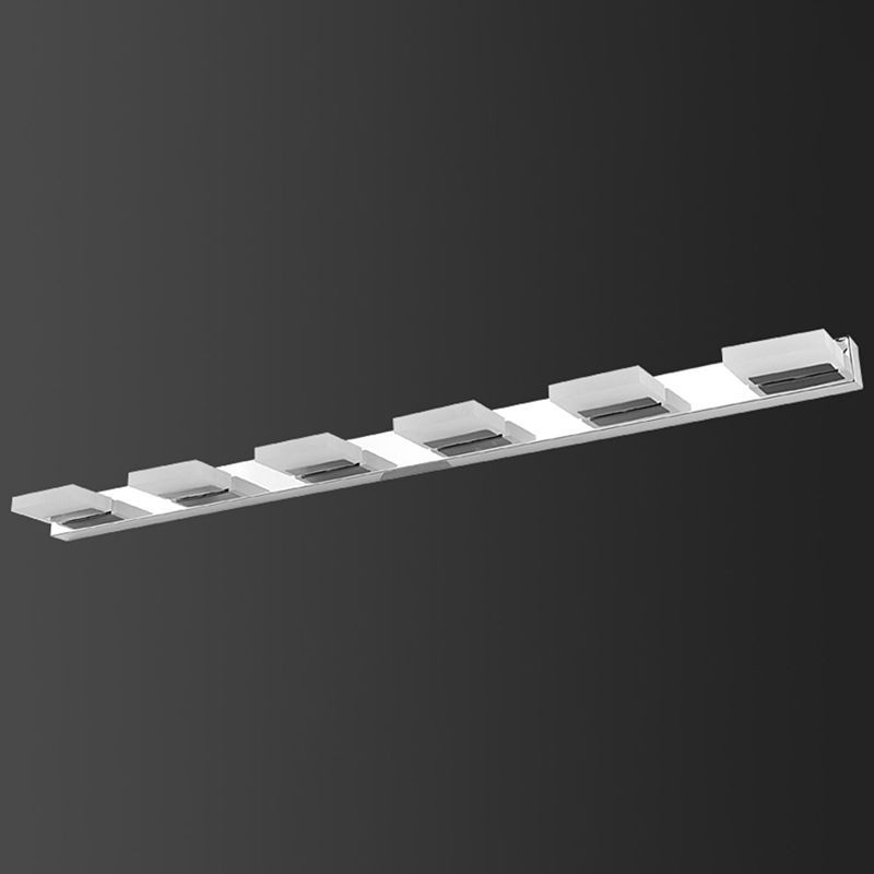 Iluminación de tocador cuadrado estilo moderno de metal múltiples luces de polvo de tocador