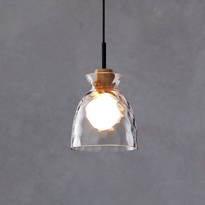 Contemporary Ceiling Hanging Light Fixture with Glass Shade for Sitting Room