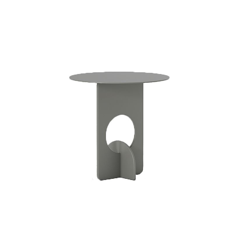 Mid-Century Round Side End Table Metal Abstract End Table for Living Room