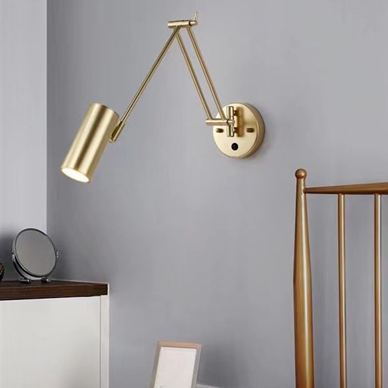 Single Golden/Black Modernism Wall Mounted Sconce Metal Wall Light for Foyer