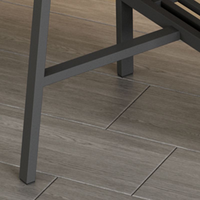 Industrial Armless Backless Counter Stool Iron Bar Stool with Pedal for Bar