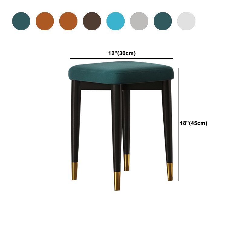 Contemporary Tear Resistant Ottaman Square Orange Velvet Standard