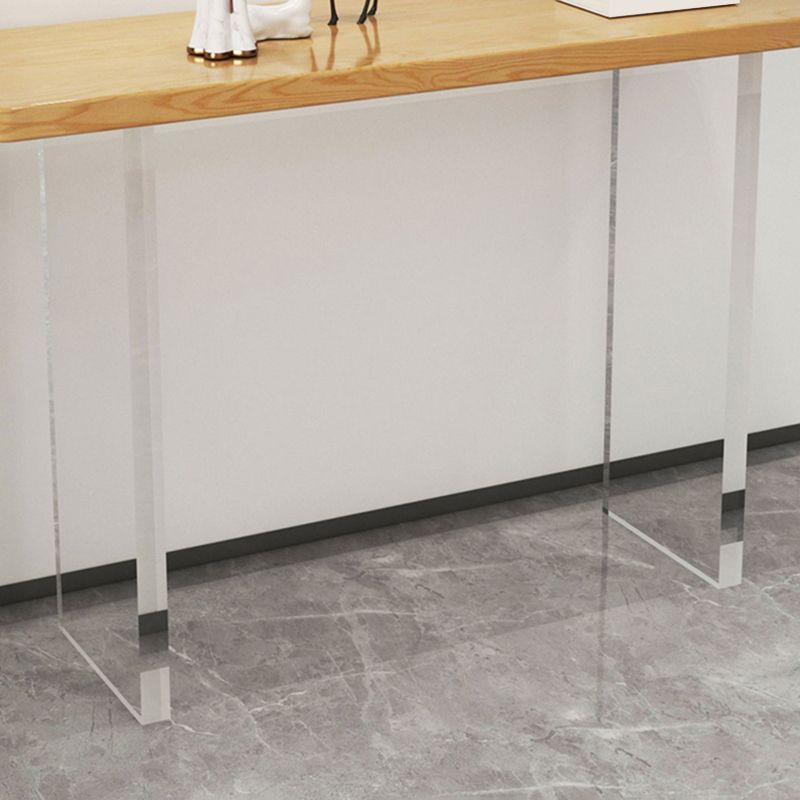 Solid Wood 1-shelf Console Table 13.78" W Rectangle Accent Table for Hall