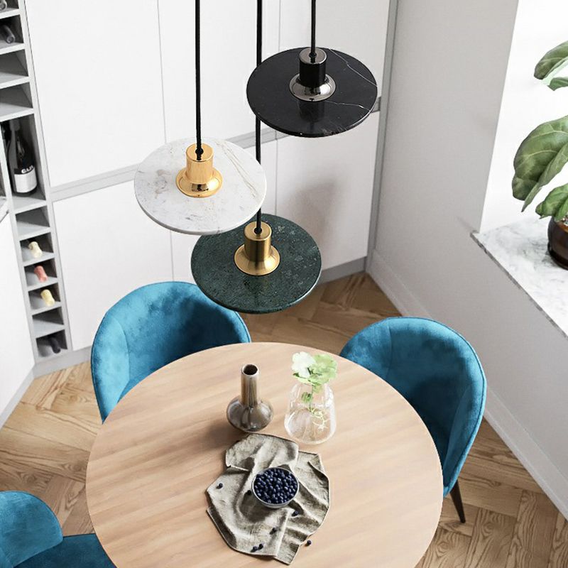 Luce appesa al coperchio in pentola marmo post-moderno marmo 1 ristorante lampada a sospensione a sospensione