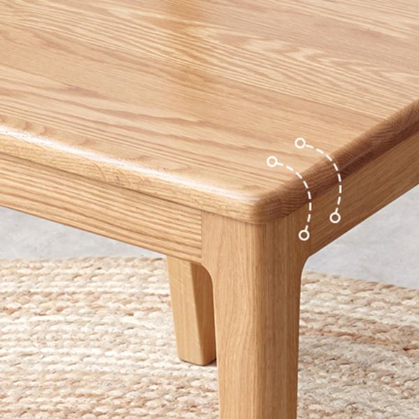 Nordic Armless Backrest Wood Chair with Wooden Legs for Dining Room