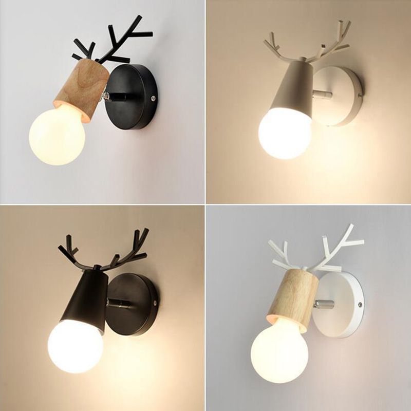 1-Light Unique Wall Sconce Modern Style Metal Wall Lighting for Bedroom