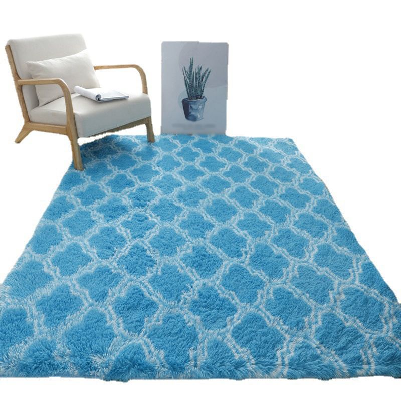 Trendy Home Decoration Shag Rug Geometry Printed Indoor Carpet Polyester Non-Slip Backing Carpet