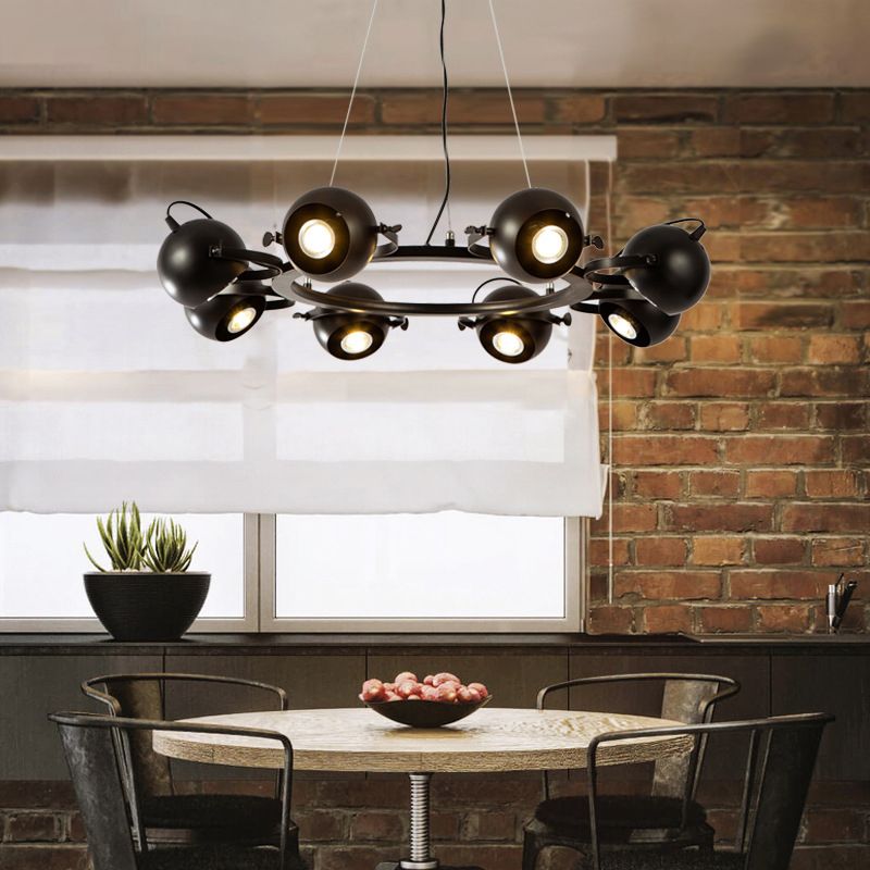 Industrial Wheel Hanging Ceiling Lights Metal Pendant Chandelier for Living Room