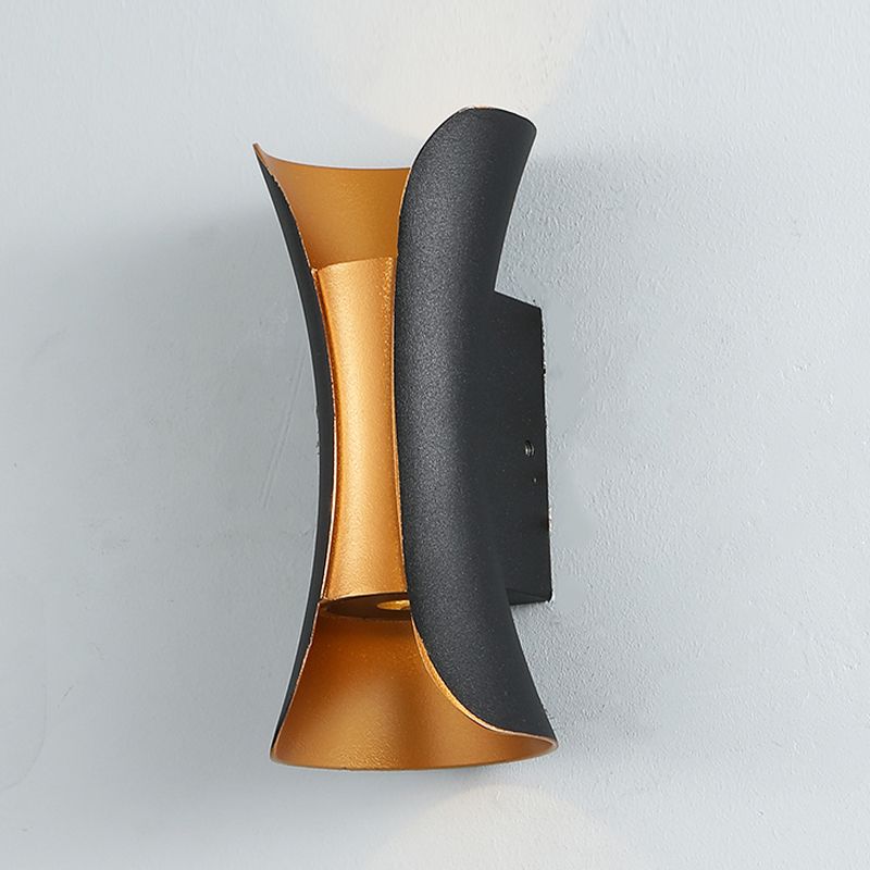 Estilo moderno Luz de pared de aluminio Geométrica 2 luces LEA LED LEA LEA EN NEGRO PARA EL AUTO