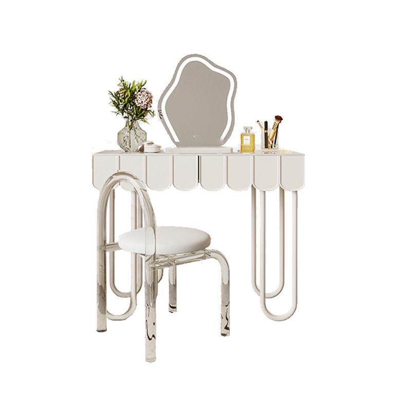 Lighted Mirror Makeup Vanity Desk White Vanity Dressing Table Set