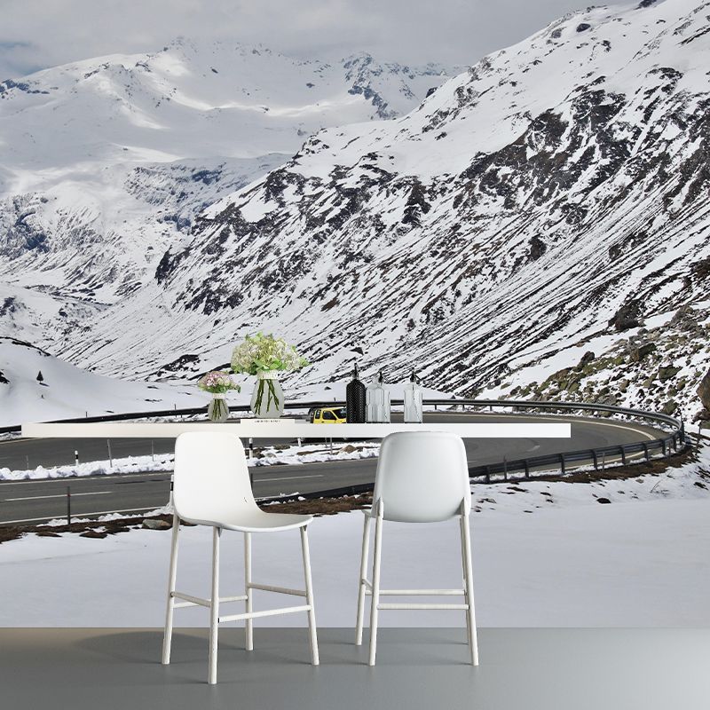 Full Size Photography Modern Style Mural Wallpaper with Road in Soft Color